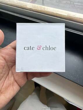 Cate & Chloe Pearl Crystal Dangle Earrings White Gold Plated